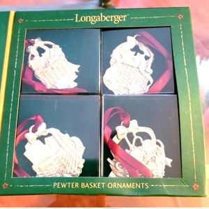 Longaberger, Longaberger pewter ornaments, Longaberger baskets, retired Longaber